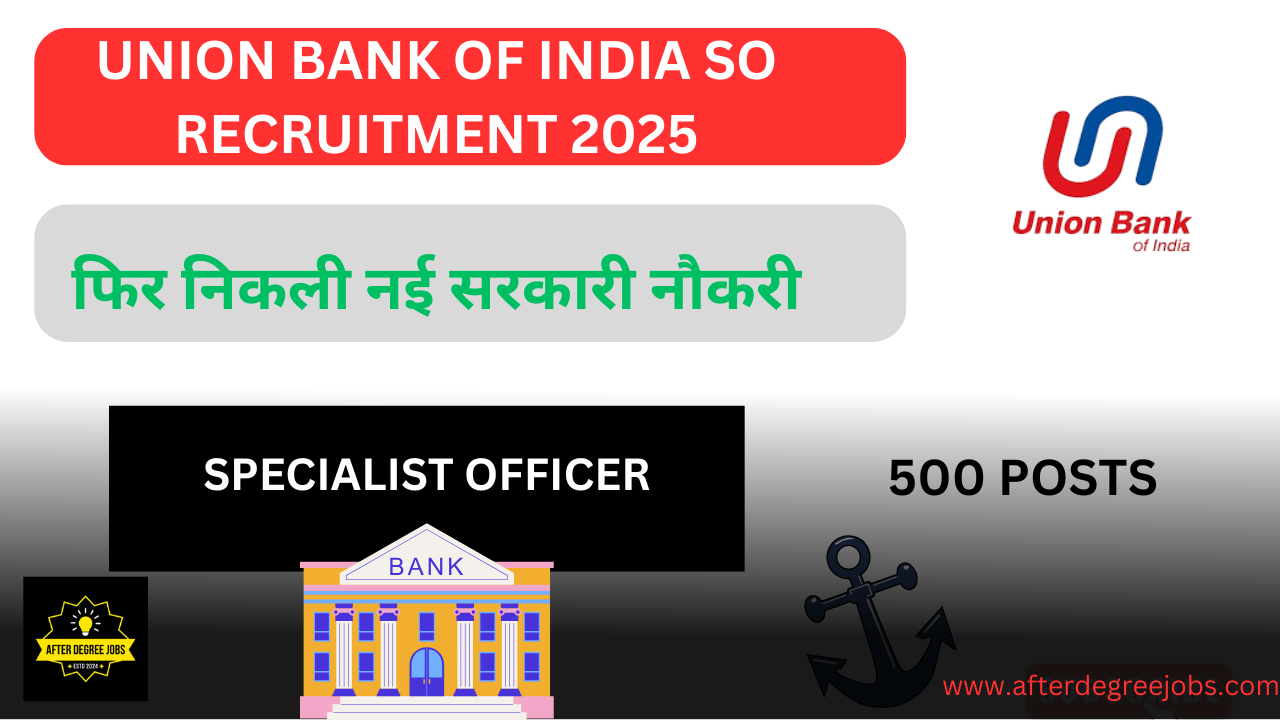 Union Bank of India SO Recruitment 2025