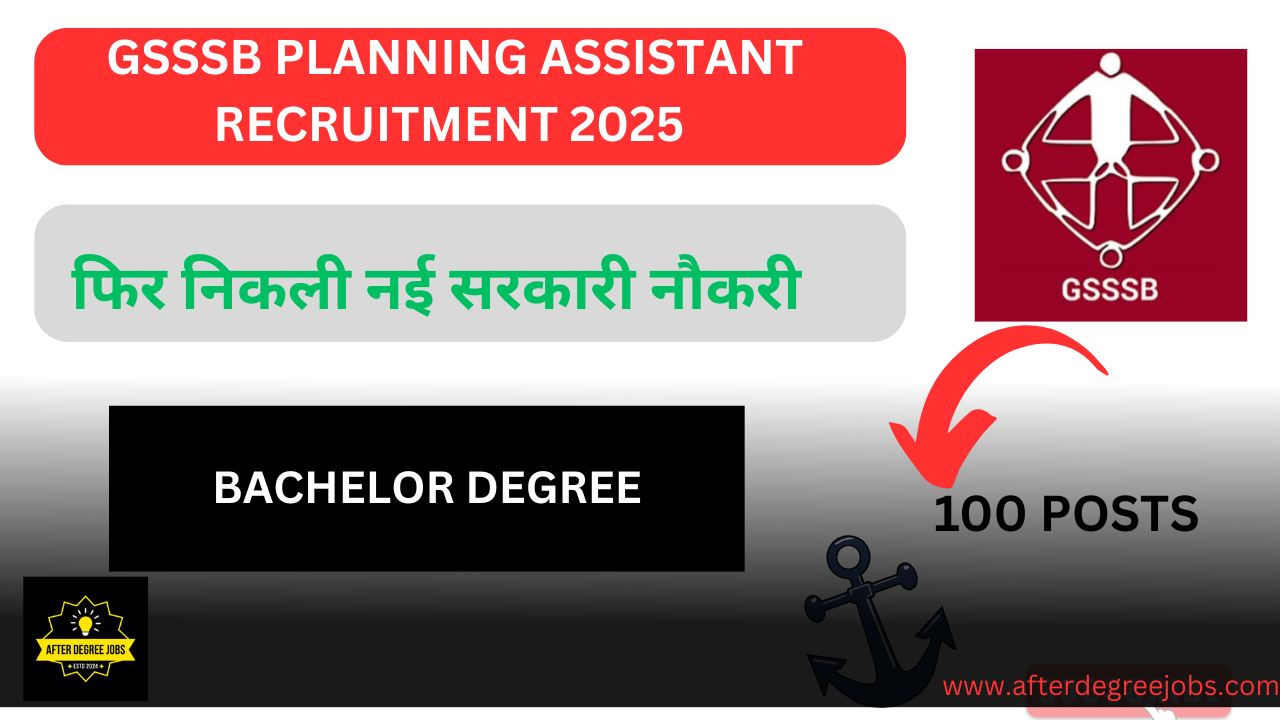 GSSSB Planning Assistant Recruitment 2025
