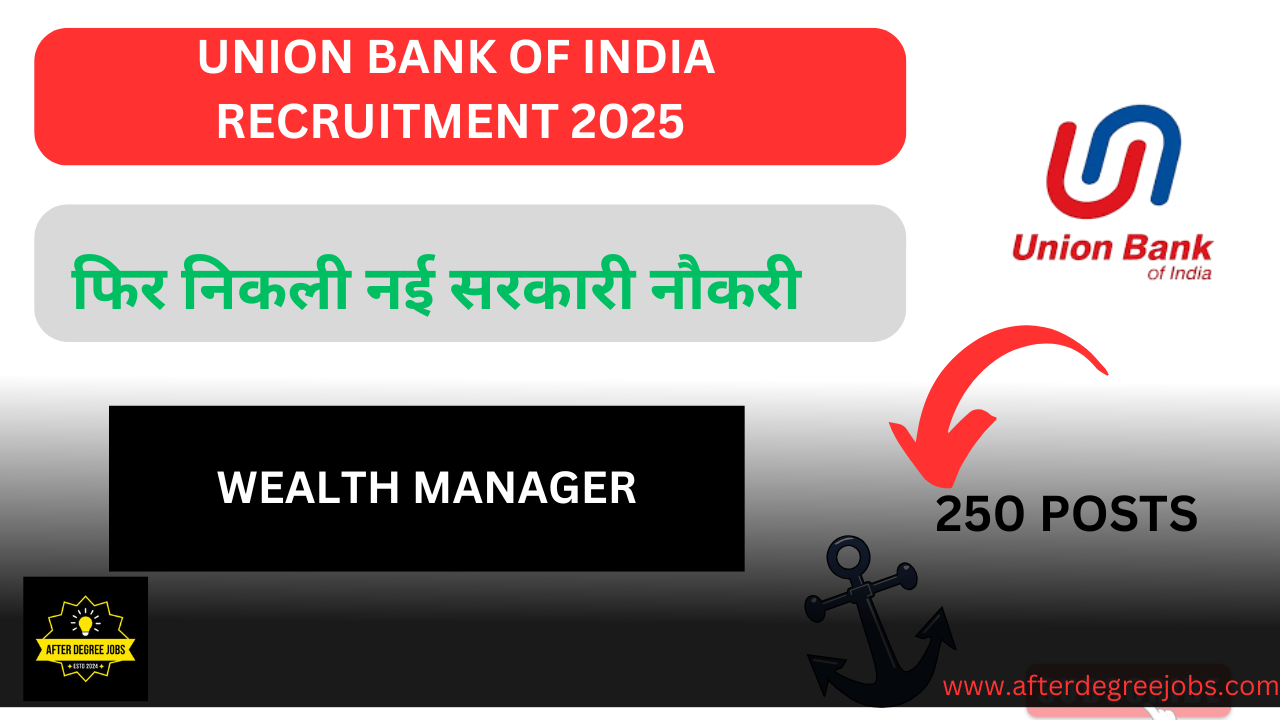 Union Bank of India Wealth Manager Recruitment 2025