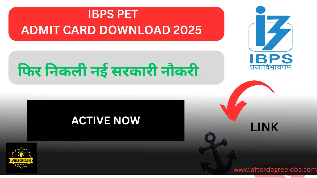 IBPS PO PET Admit Card 2025 OUT