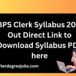 IBPS Clerk Syllabus 2025 PDF