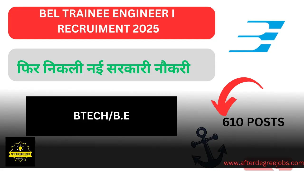 BEL Trainee Engineer I Recruitment 2025