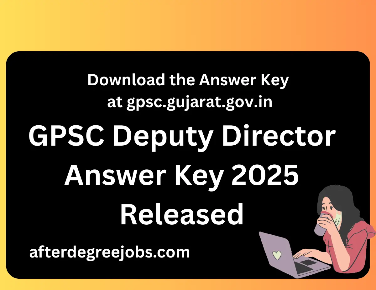 GPSC Deputy Director Answer Key 2025