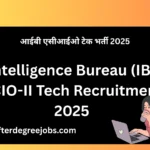 IB ACIO-II Tech Recruitment 2025