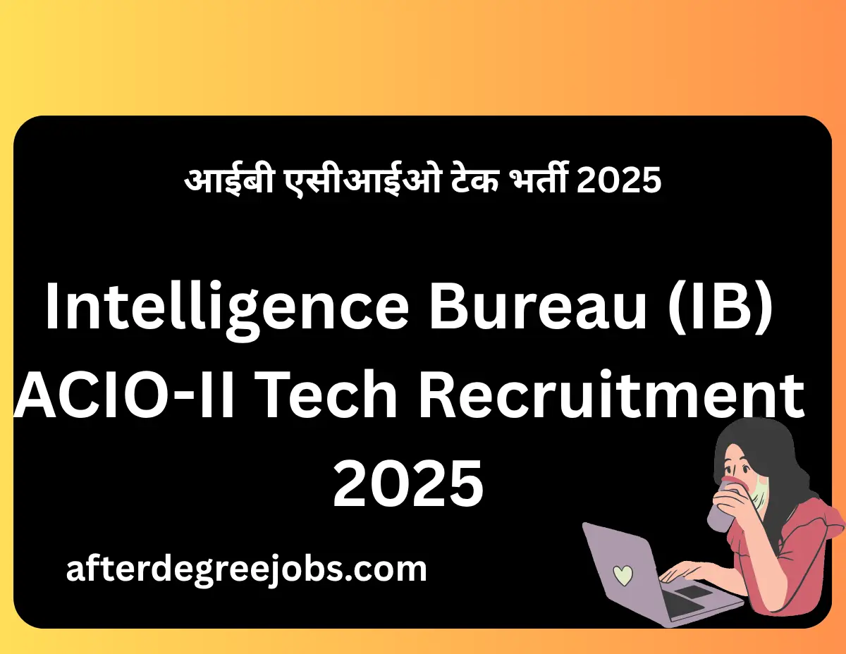 IB ACIO-II Tech Recruitment 2025