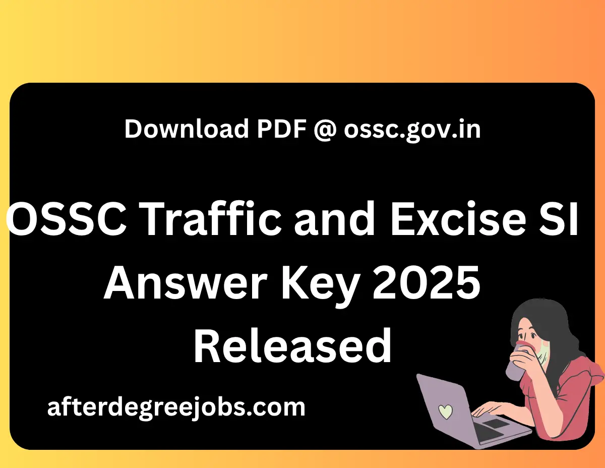 OSSC Traffic and Excise SI Answer Key 2025